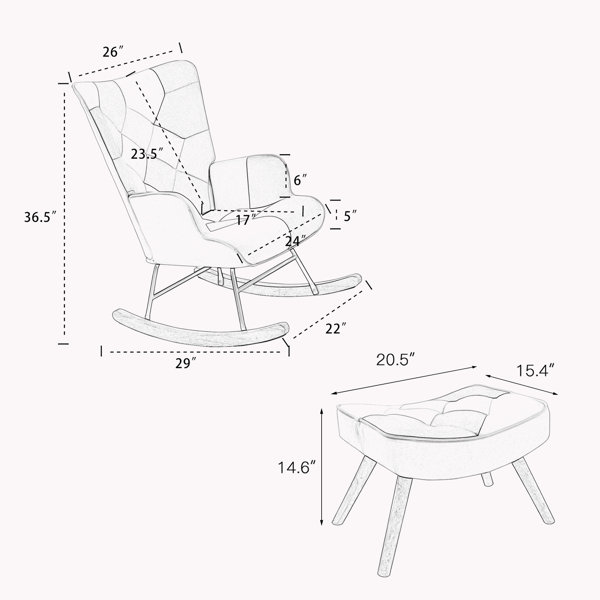 George Oliver Kamarcus Rocking Chair & Reviews 