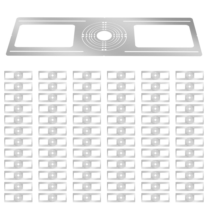 72-Pack New Construction Mounting Plate, 2-3-4-5-6Inch, LED Recessed Lighting Housing Kits, Flat Steel Rough-In Bracket Fixture For LED Light Bar, Shallow Recessed Lighting Housing Plate