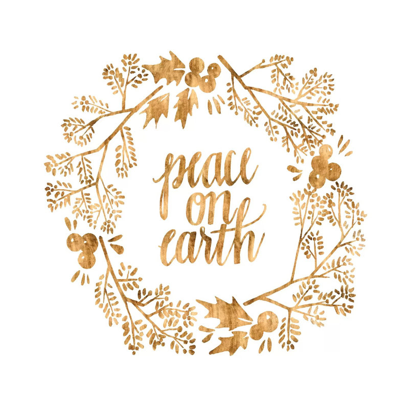 Golden Christmas II by Grace Popp - No Frame Print on Canvas, 66.04 cm H x 66.04 cm W x 1.91 cm D