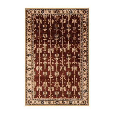 Machine Washable French Brown Area Rug
