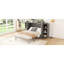 Lit double avec rangement à tiroirs, gris - Économie d'espace pratique pour l'espace de bureau à domicile, petites pièces idéales pour plusieurs pièces-118035569-118035567