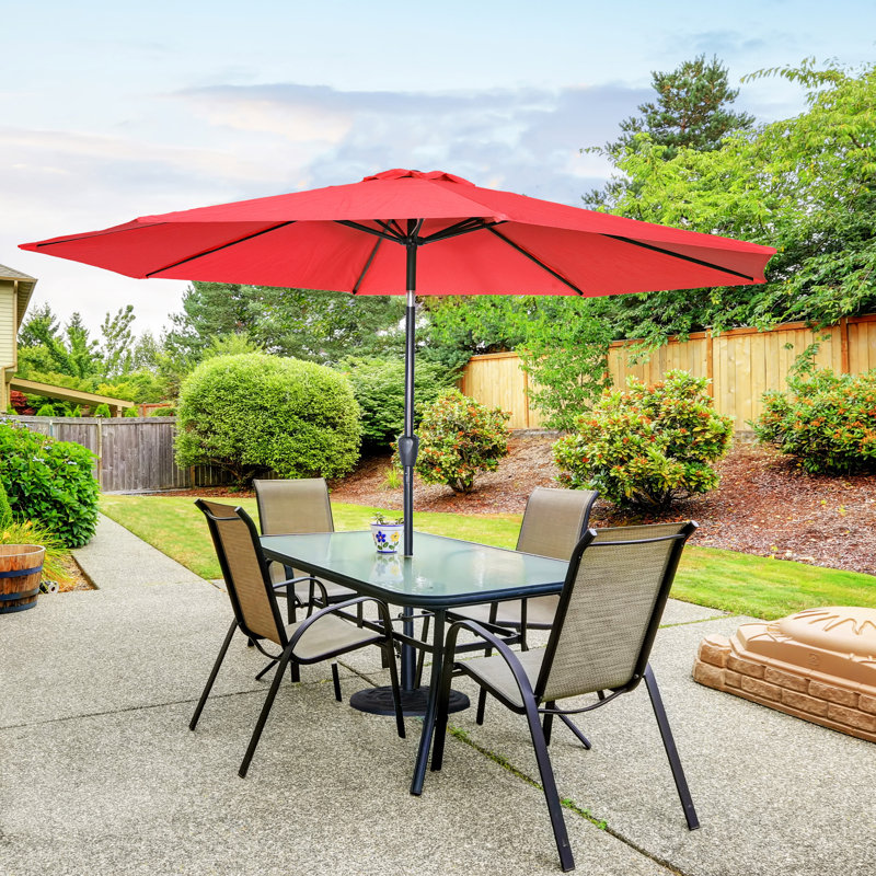 Parasol de marché nazayah, H 99,13 po x l 108 po x P 108 po, Rouge