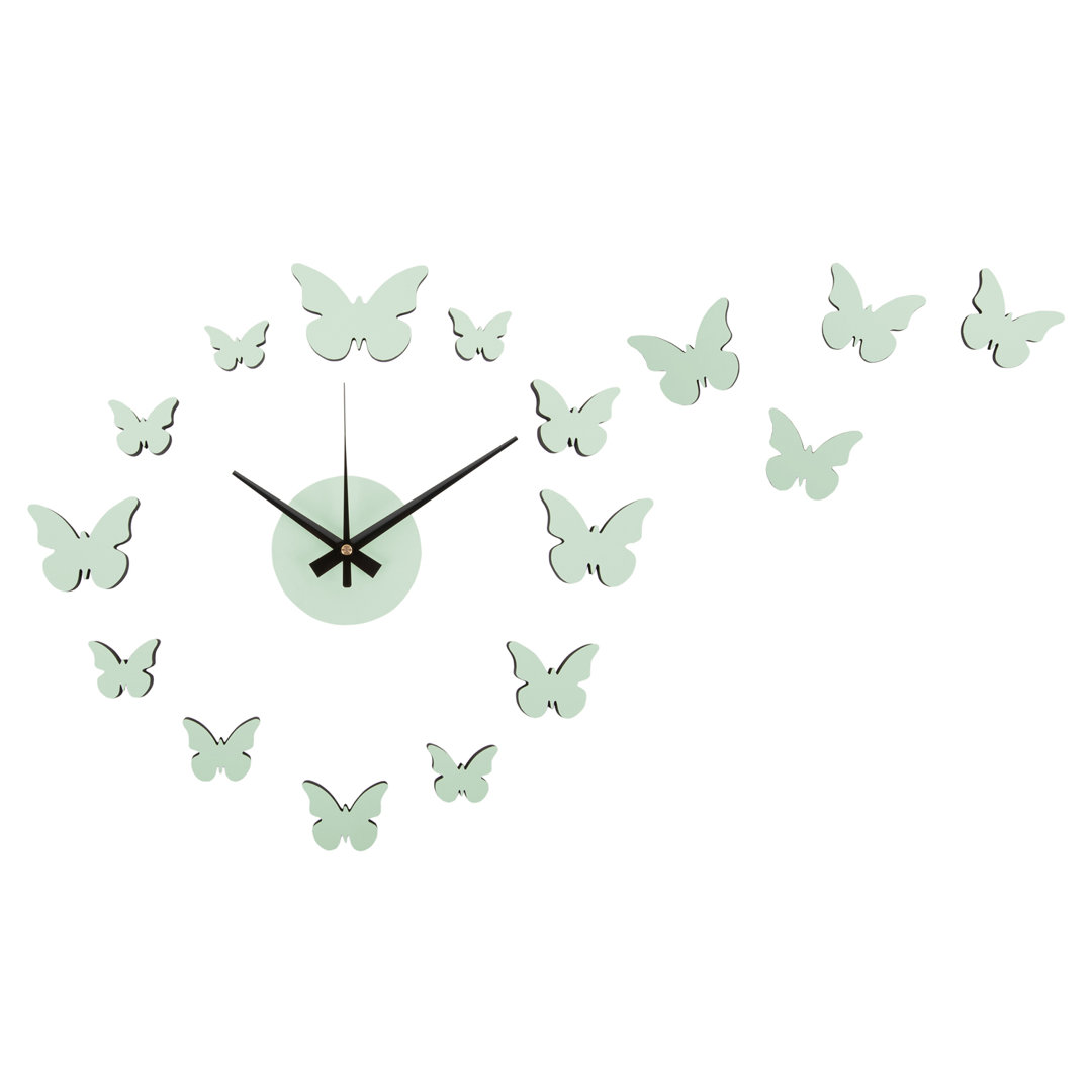 Analoge Wanduhr DIY Butterfly 35 cm