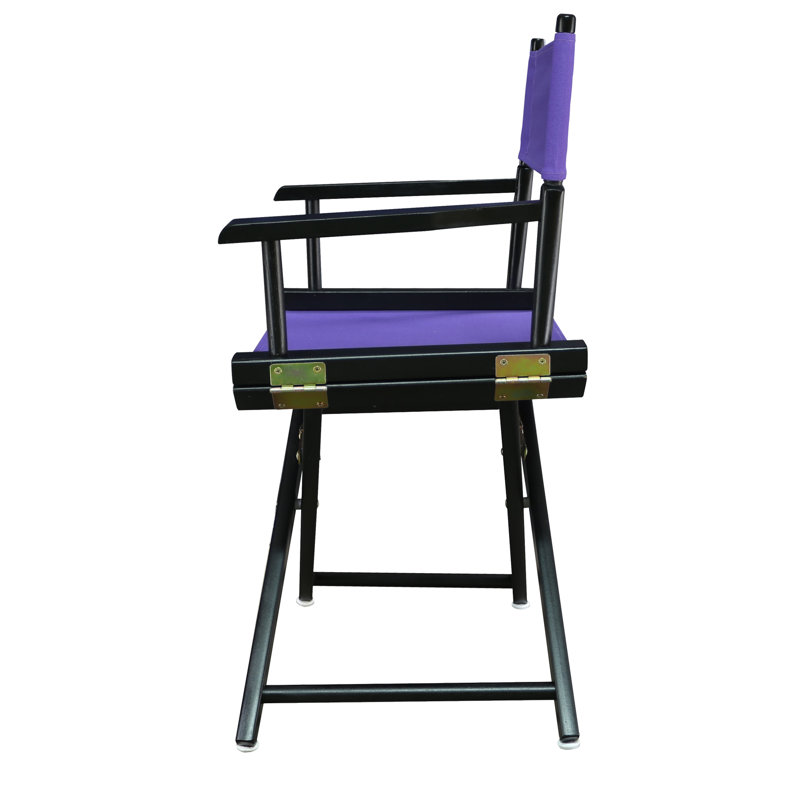 Chaise de réalisateur pliante 18 po, Noir, noir, noir, noir, Mauve