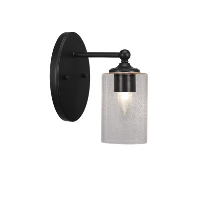 Aitkens Wall Sconce Shown With 4" Clear Bubble Glass