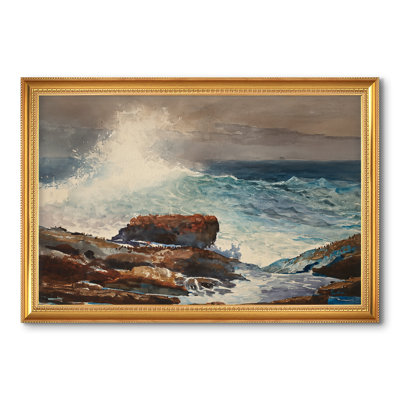 Incoming Tide, Scarboro, Maine, 1883 - Winslow Homer - Toile encadrée sur mesure