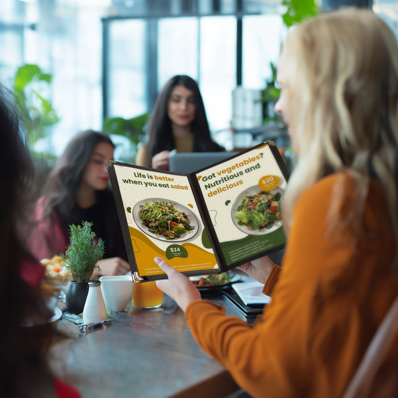 Paquet de 30 pochettes pour menu de restaurant 8,5 x 11 po WeChef