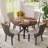 Round Kitchen Table and Chairs Set for 4-1994100700-1994100699