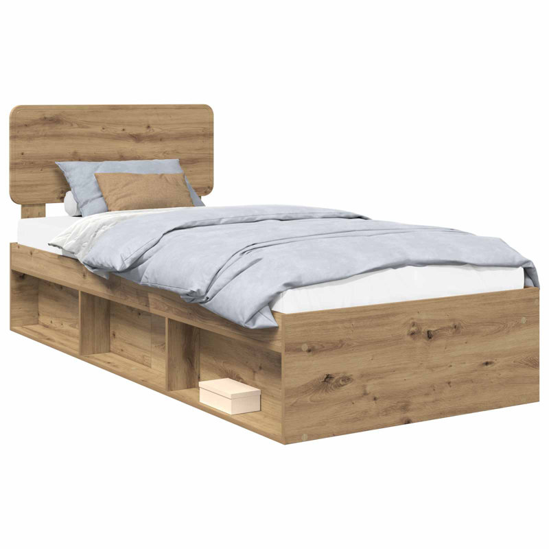 Solid Wood Bed, Small Single (2'6), Artisian Oak