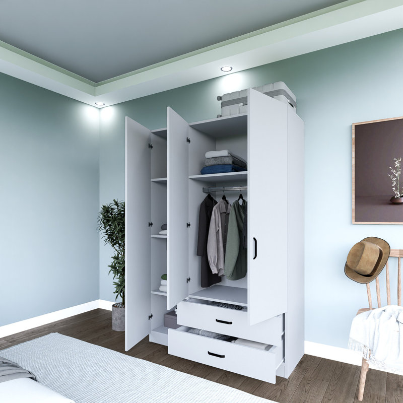 Armoire Ayreanna, Blanc mat