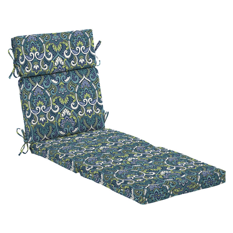 ARDEN Outdoor Chaise Lounge 3.5" Cushion, Blue, 3.5" H x 52" W x 22" D