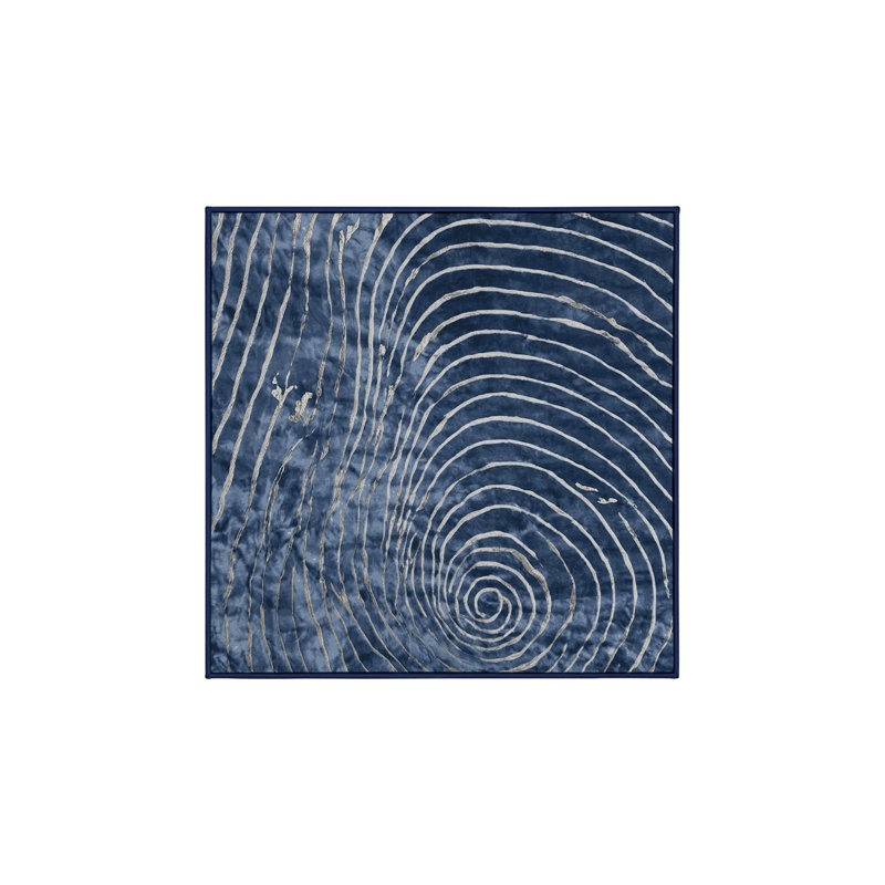 Machine Washable Gray Area Rug, Square 3'