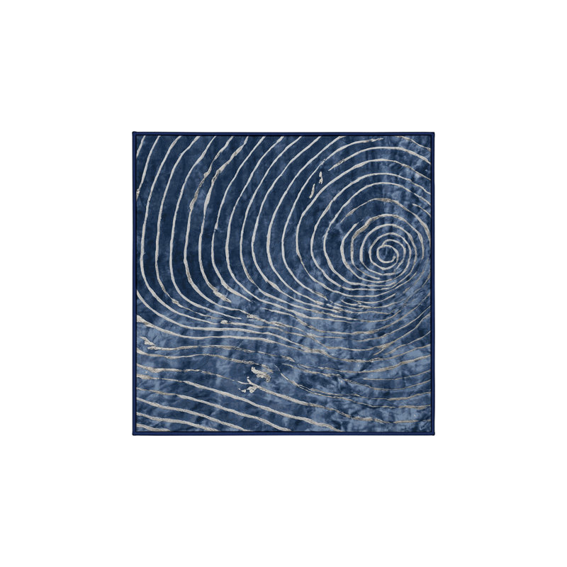 Tapis gris soyeux et moelleux, Carré 6 pi