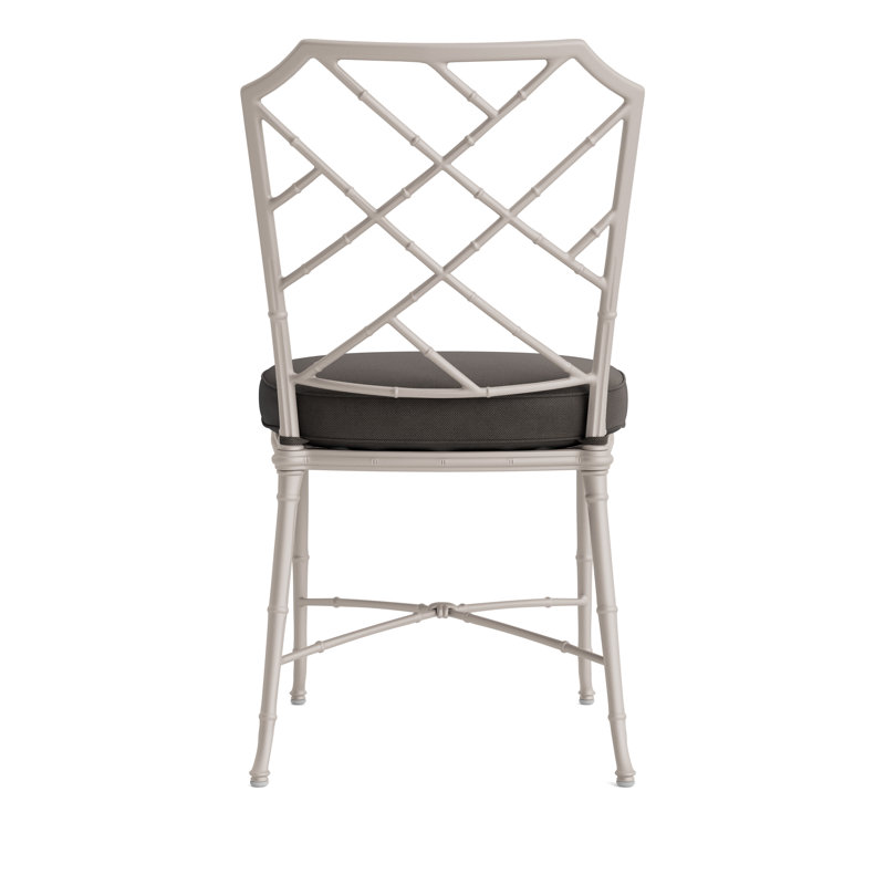 Calcutta Outdoor Dining Side Chair, Fusion Charcoal, Dove Smooth, Brown