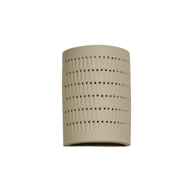 Carely Ceramic Outdoor Wall Light, LED Bulb Included, Cottonwood, 13" H x 9.5" W x 5" D