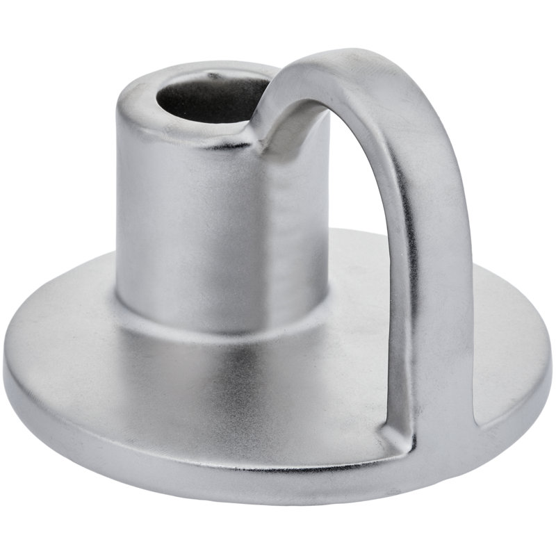 Elise Petite Ceramic Candle Holder Set (Set of 2), Silver