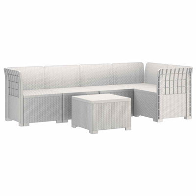  Garden Sofa Rattan Look PP Outdoor Furniture Modern Seating Backyard