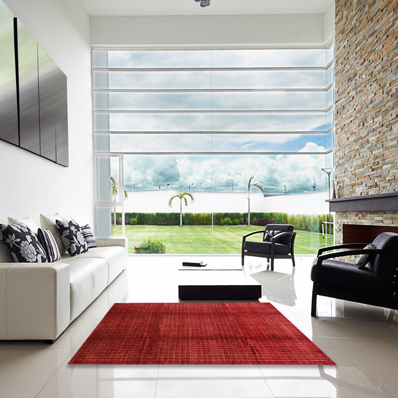 Tapis contemporain marron, Carré 4 pi