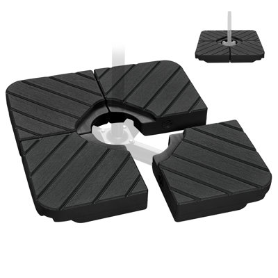 Latefia Plastic Free Standing Umbrella Base Heavy-Duty Cantilever Offset Patio Umbrella Base (Set Of 4)