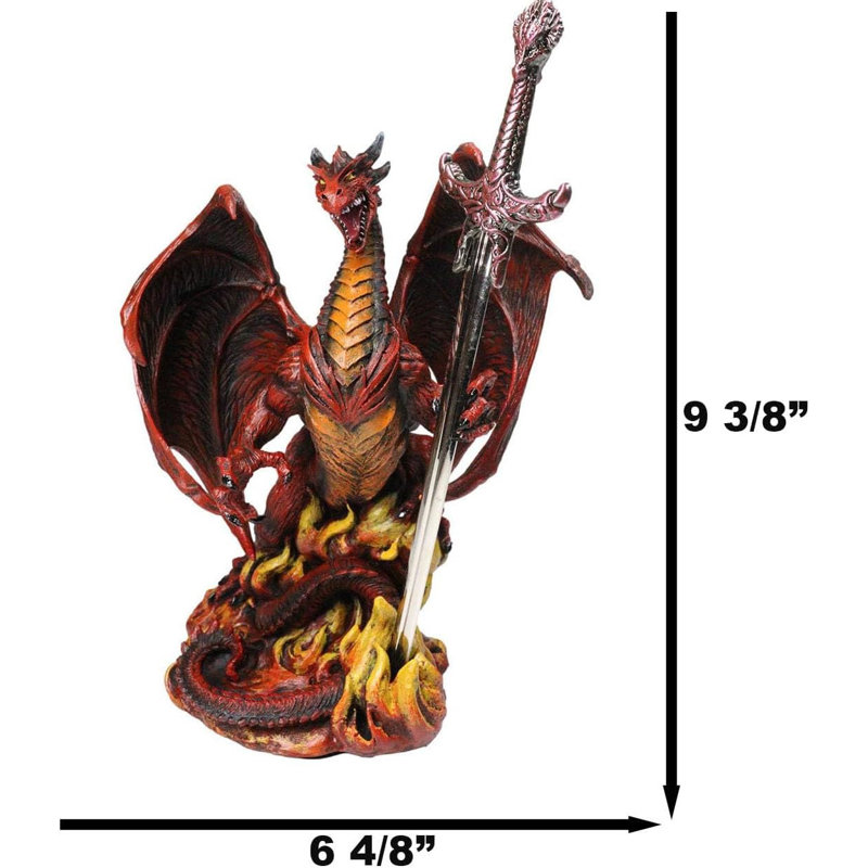 Statue de dragon rouge Ruth Thompson