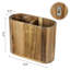 Porte-ustensiles mural en bois d'acacia