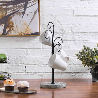 Townsend 4 Hook Metal Mug Tree