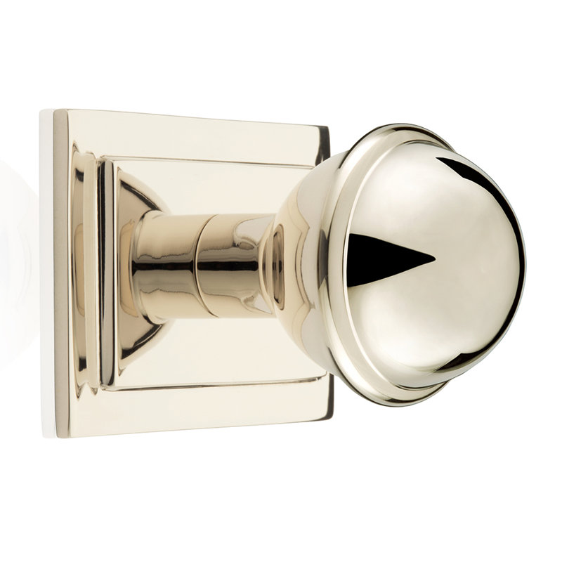 Poignée ronde Rocher, Nickel poli, H 2,36 po x l 1,25 po x P 1,25 po