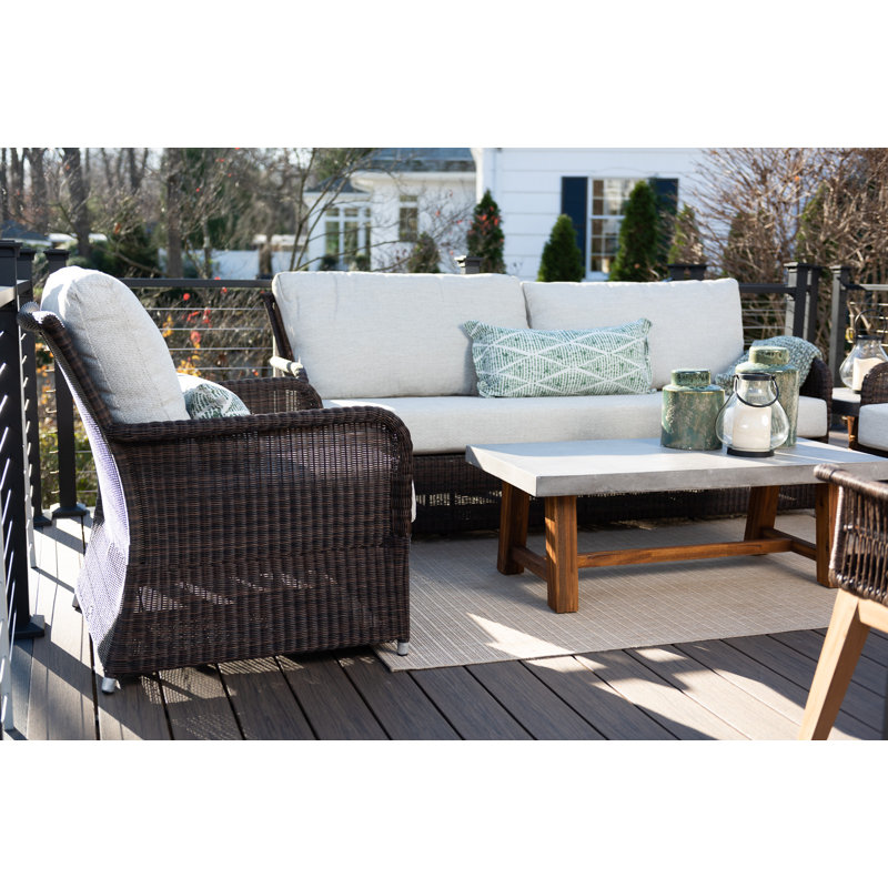 Stafani Outdoor Lounge Chair, Brown