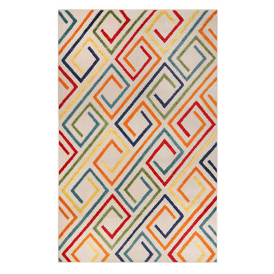 Vertex High-Low Sculpted Diamond Indoor Outdoor Area Rug Or Runner