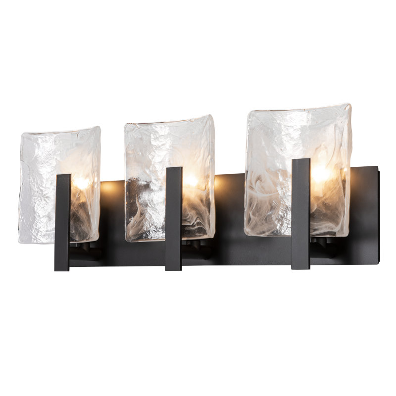 Éclairage pour meuble-lavabo à 3 lumières l 21,5 po Arc, Noir