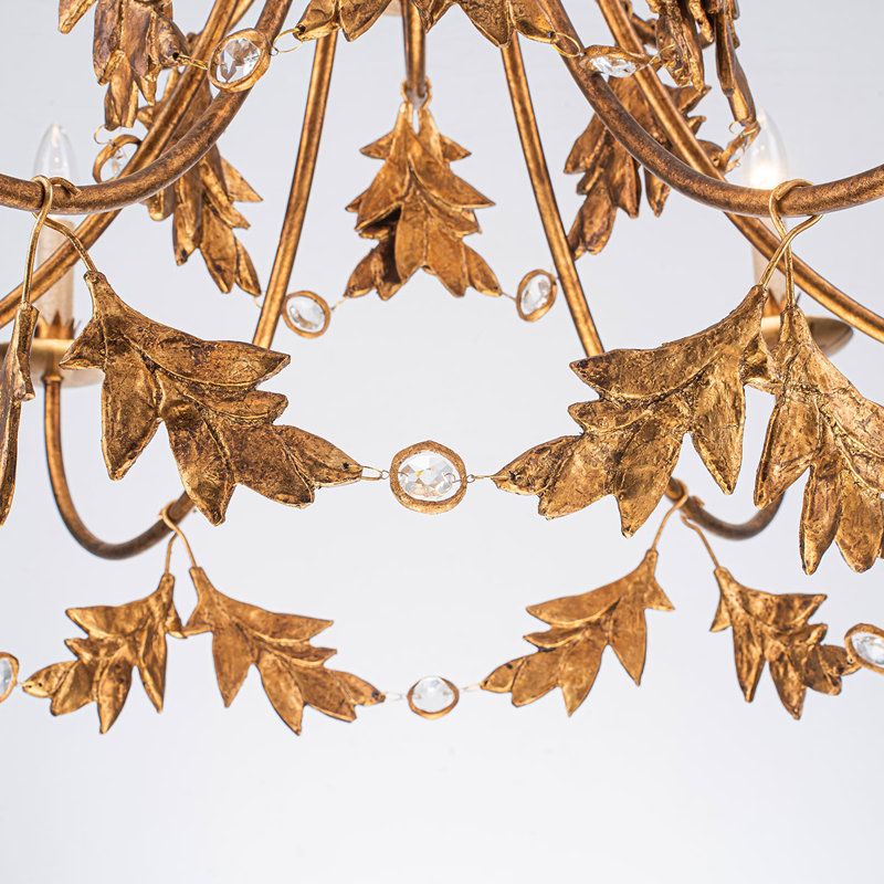 Sweet Olive 12 Light Chanelier - Gold