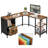 Emmet L-Shaped Metal Base Computer Desk