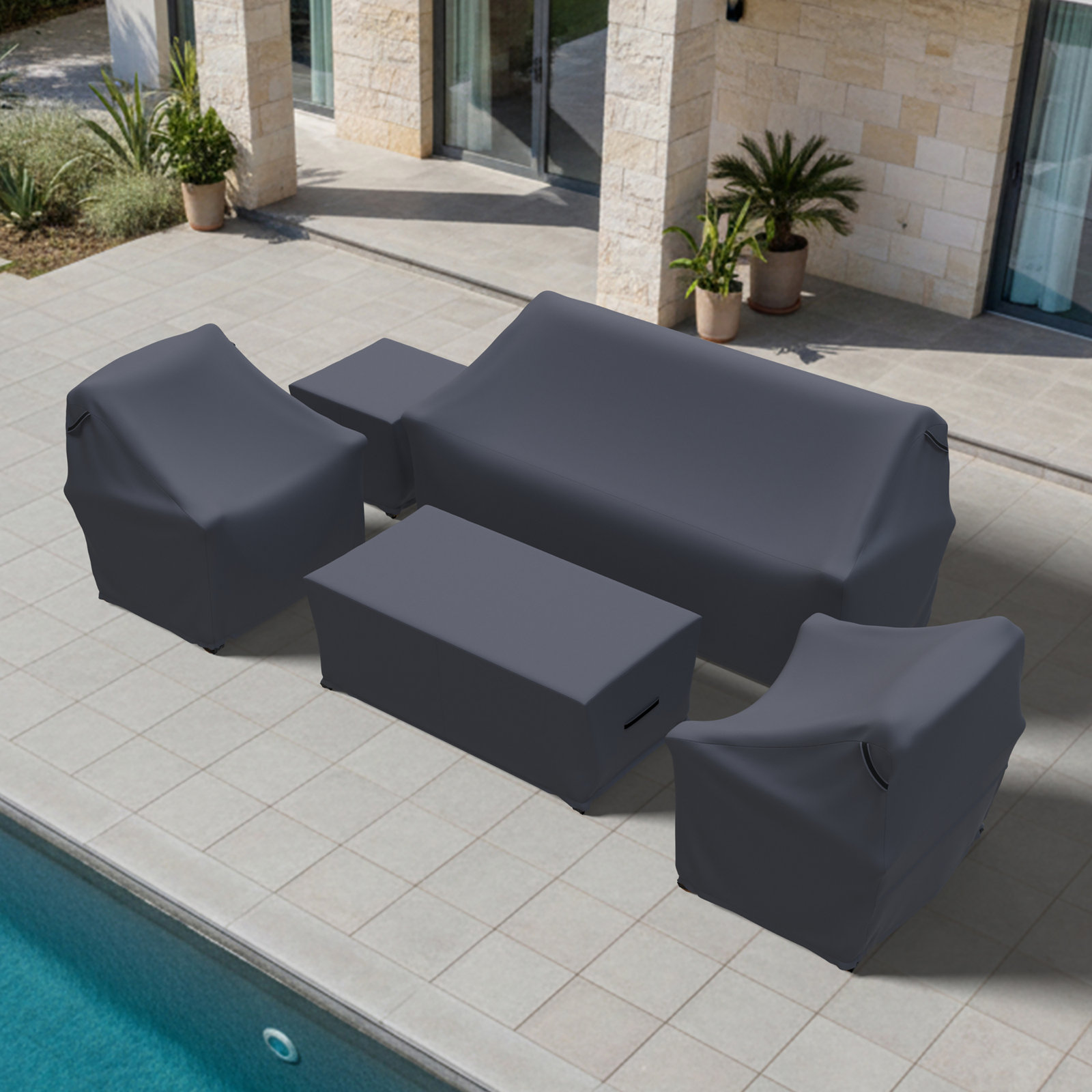 Teak Outdoor Conversation Set Cover