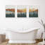 «Western Wood Effect Landscape» IDÉE4WALL, art mural encadré pin vert, ensemble de 3 impressions de montagnes, montagnes, 3 pièces-90568745