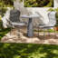Chaises de patio peu encombrantes, ensemble moderne en rotin gris pour les repas en plein air