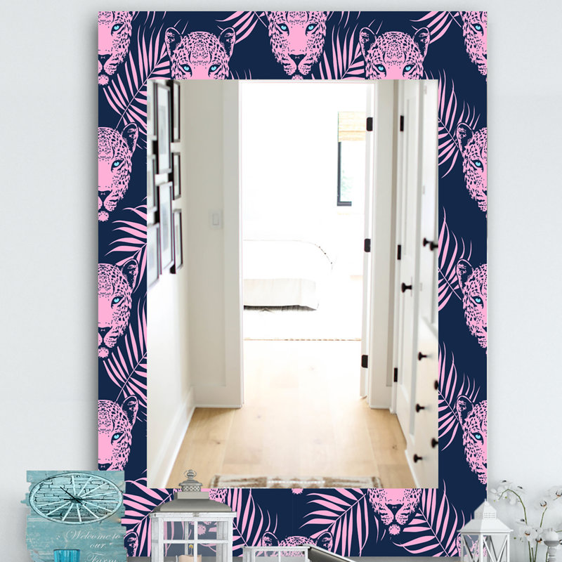 Miroir 2 salles de bain/meuble-lavabo leopard, H 24 po x l 32 po