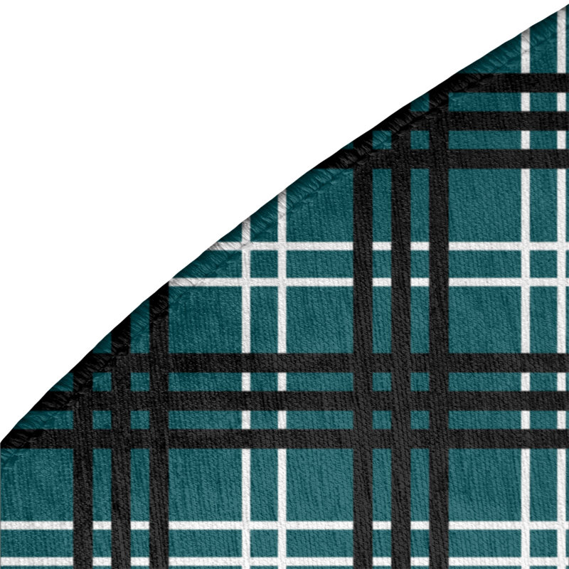 Plaid Indoor Rug, Round 5'