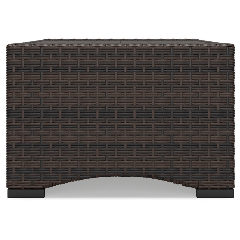 Windglow 44" Brown Pine Wood Rectangular Coffee Table