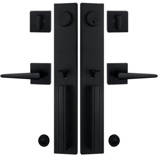 Ensemble de poignées Modish avec pêne dormant cylindrique simple et porte et rosette