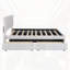 Lit plateforme tapissier avec lit gigogne simple et 2 tiroirs-621655479
