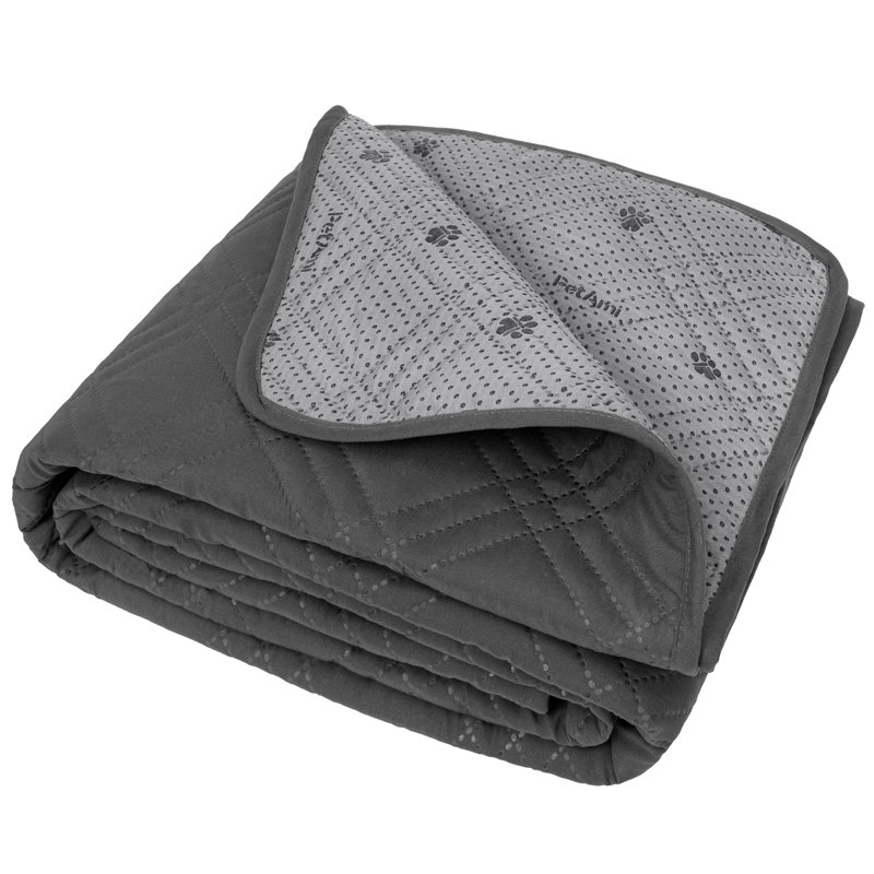 Couverture en polyester, 52 po x 82 po, Gris