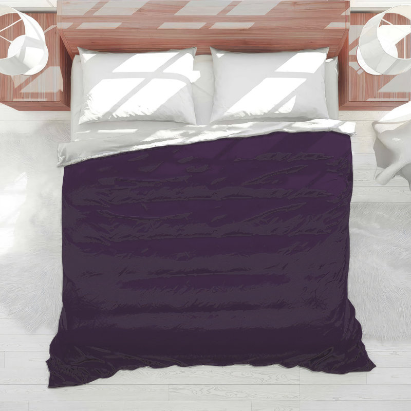 Solid Purple Color Comforter, Queen