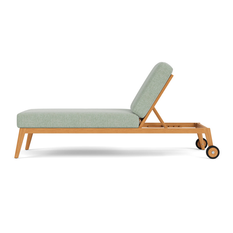 Alpine Outdoor Teak Chaise Lounge, Serene Spa