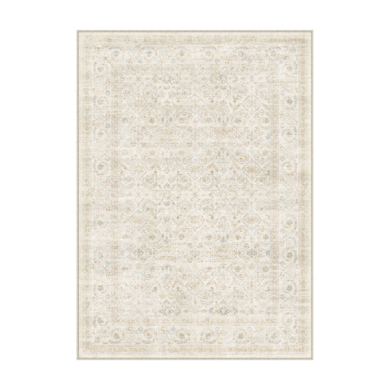 Tapis oriental GRANDA, Blanc cassé / blanc, Rectangle 3 pi x 5 pi