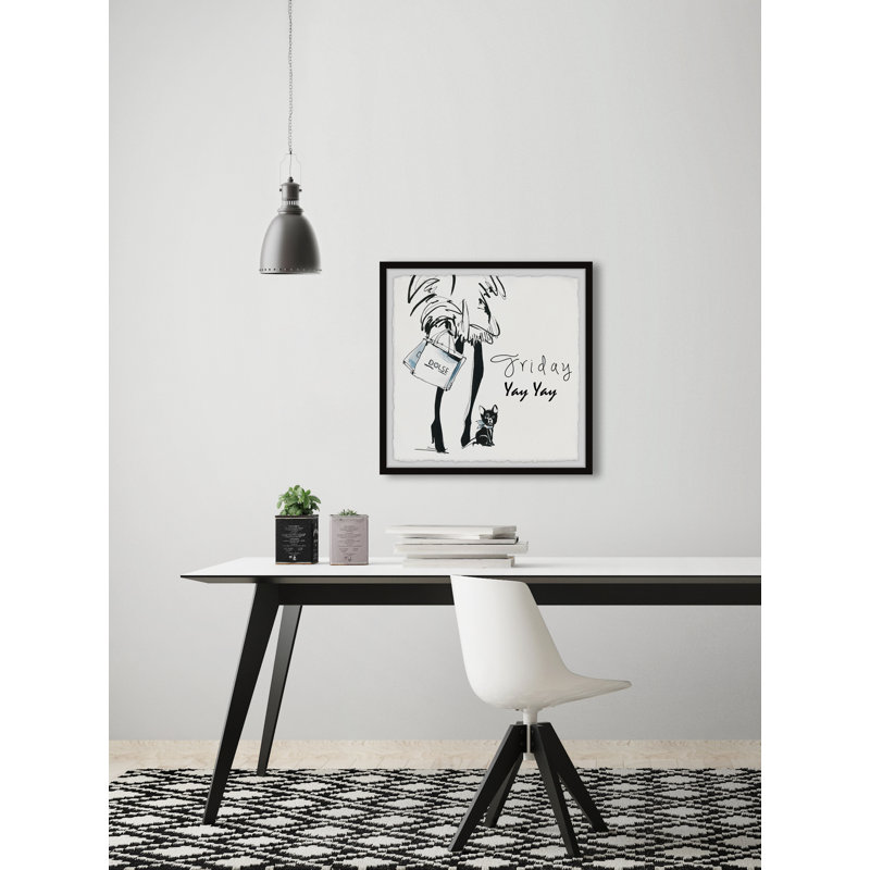 « friday yay yay », reproduction d’impression encadrée, H 32 po x l 32 po x P 1,5 po