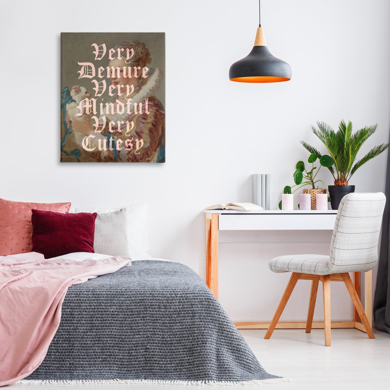 Toile rétro «Demure & Mindful» par Lil 'Rue, H 40 po x l 30 po