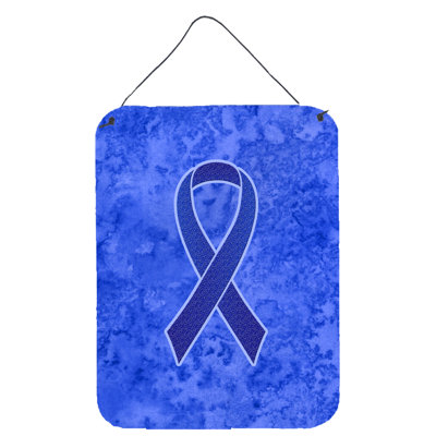 Ribbon For Colon Cancer Awareness by Denny Knight Graphic Art Plaque
