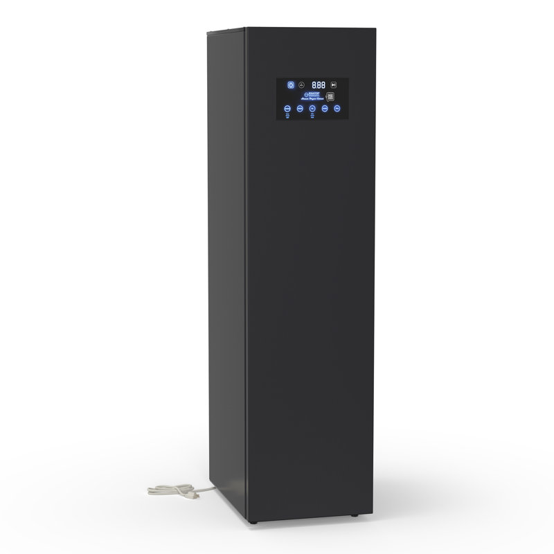 Equator Steam Dryer Closet Remove Wrinkles Sanitize Deodorize Refresh Slim110v, Black