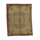 Savonnerie Wool Floral Area Rug