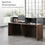Modern Rectangular Reception Desk With Privacy Panel & Cable Management - Durable Front Office Desk For Business Lobby, Salon, Or Retail Store-849244585